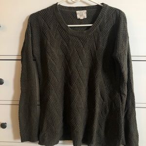 Grey Hippie Rose braided sweater